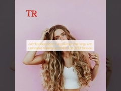 240*320 Resolución Pelucas de cabello humano rizado con material laminado y servicios OED y ODM