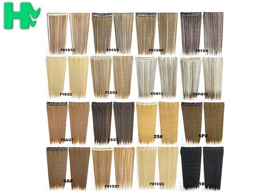 Synthetic Blonde Hair Extensions Korean Straight Human Hair Weave
