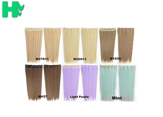 Synthetic Blonde Hair Extensions Korean Straight Human Hair Weave