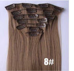 Clip coloreado en las pelucas falsas del pelo de las extensiones sintéticas del pelo para las mujeres blancas