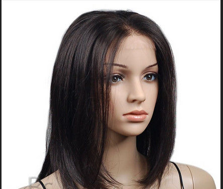 Straight Remy Human Hair Front Lace Wigs With Baby Hair Around