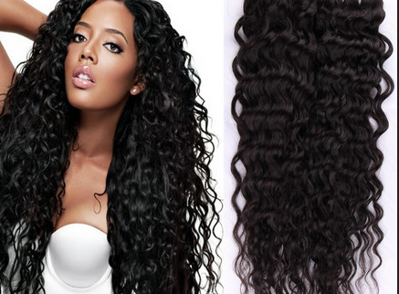 Pelucas rizadas indias negras del cabello humano del cordón lleno cabello humano de la onda del cuerpo de 30 pulgadas