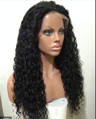 Pelucas de cordón llenas del cabello humano glueless peruano mezclado del color el 100% con los peines/las correas