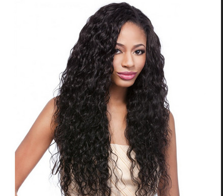 Onda de agua/peluca brasileña rizada rizada de las pelucas el 100% del cabello humano, doble Wefted de la extensión del pelo