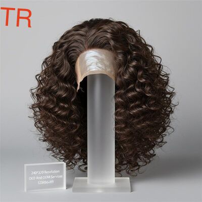 Pelucas de cabello humano rizado con resolución de 240*320 con material laminado y servicios OED y ODM123456789