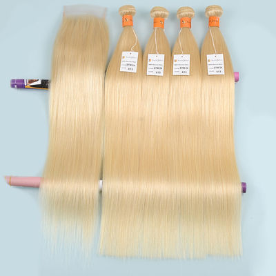 Pelucas llenas rubias libres del cabello humano del cordón del enredo de encargo Remy Virgin Hair Fringe Wig 100%