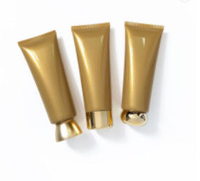 empaquetado brillante del tubo de los cosméticos de la cara del oro nacarado de 50g 100g
